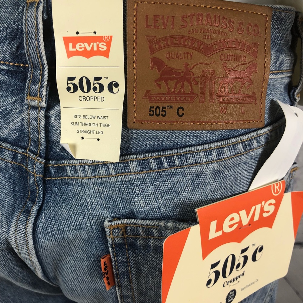 Levi’s 505c Cropped Orange Tab Vintage Style - Picture 5 of 8